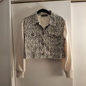 Maverick The Collectoon Women's Leopard Print Crop Top Jacket